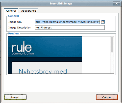 Kopiera bildens url