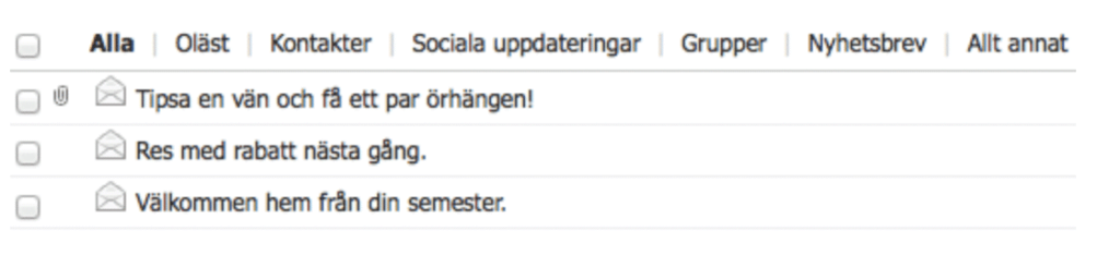 Exempel på ämnesrad