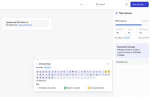 SMS editor
